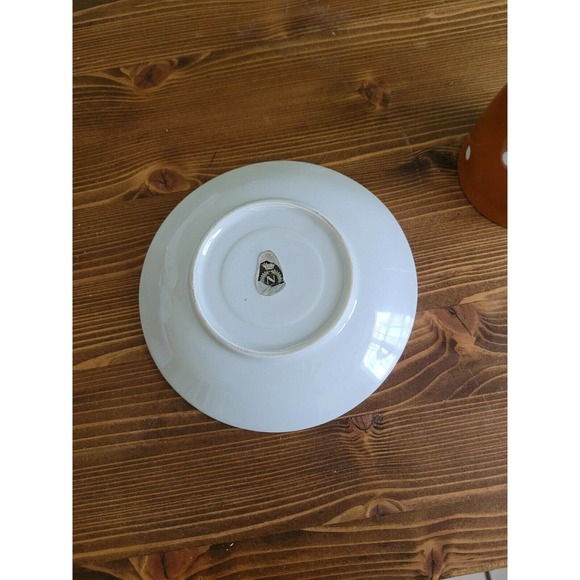 vintage NASCO cup and saucer polka dot golden brown - Picture 3 of 4